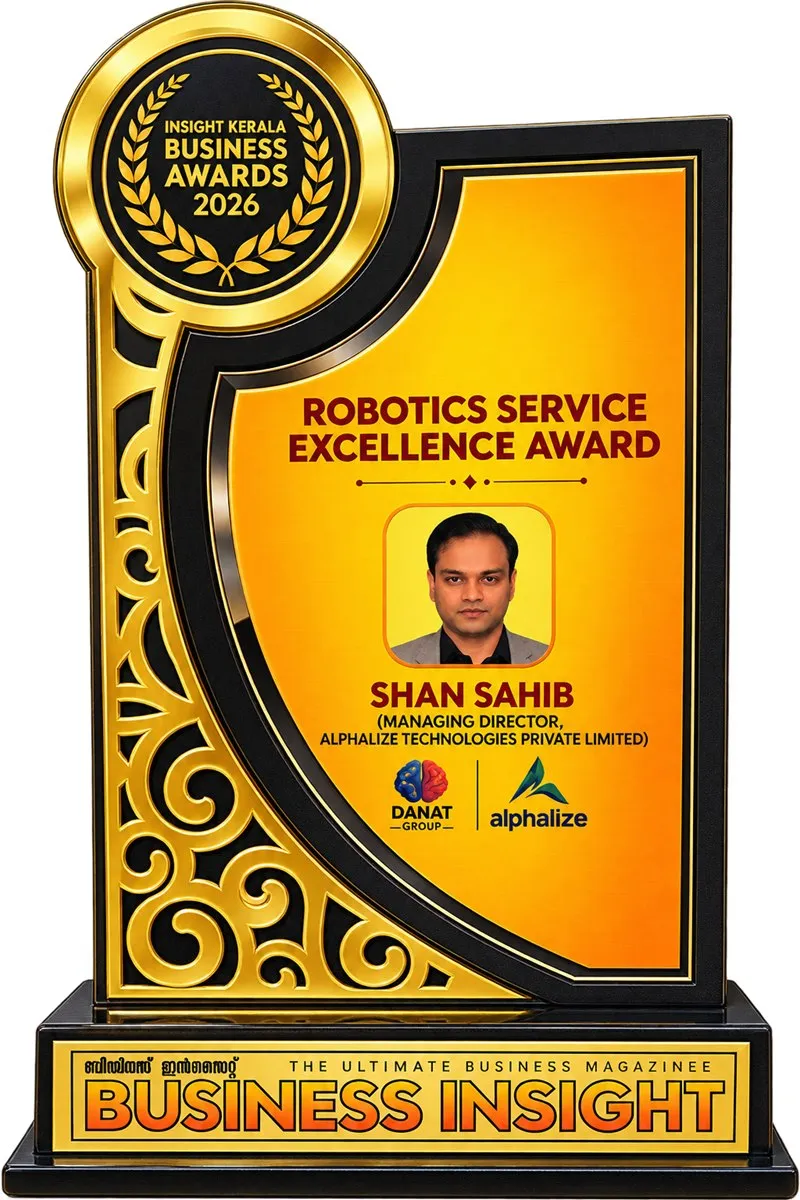 The Robotics Service Excellence Award trophy