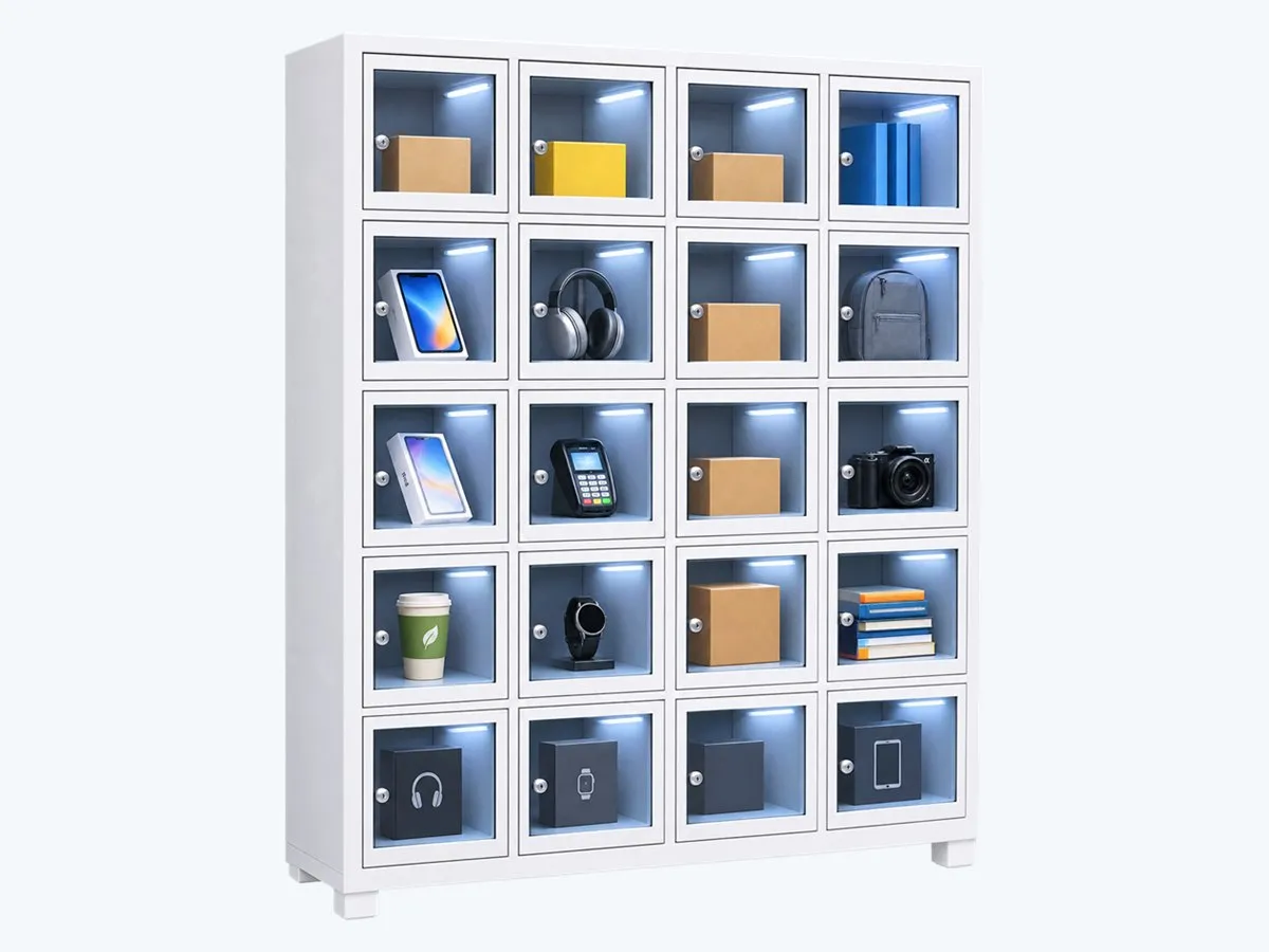 Smart locker bank with centralised access control